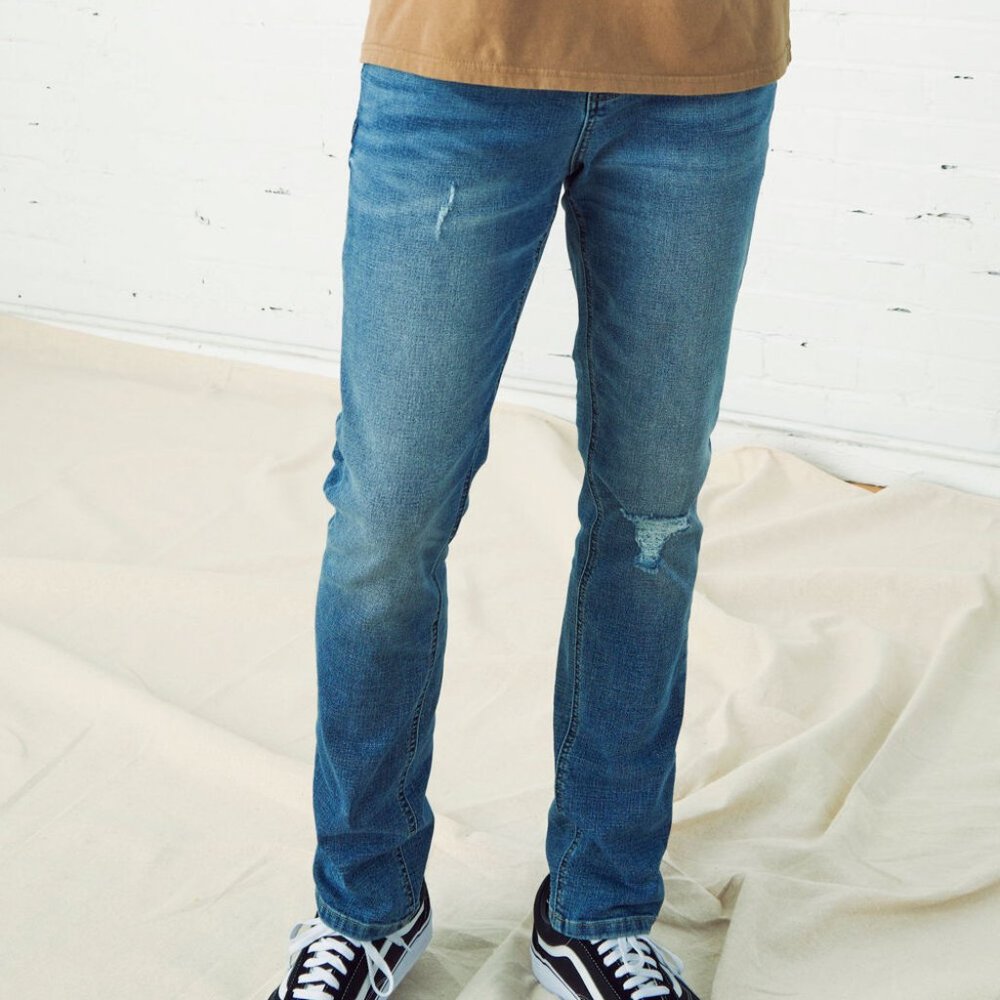 RSQ Mens Slim Taper Medium Vintage Jeans (33x34)